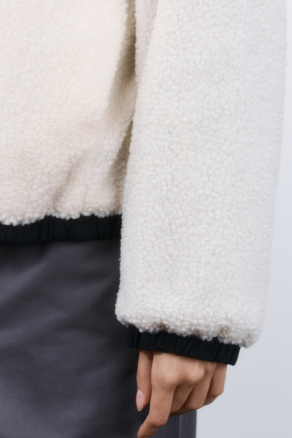 Куртка двусторонняя на утеплителе - цвет черный - 7