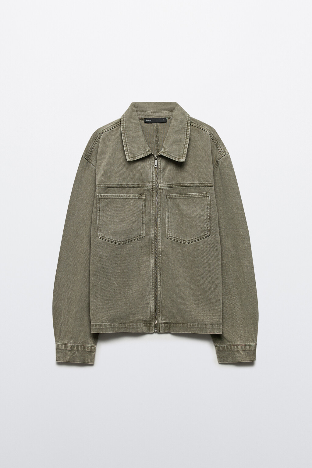 Куртка джинсовая с вареным эффектом - цвет зеленый - 8