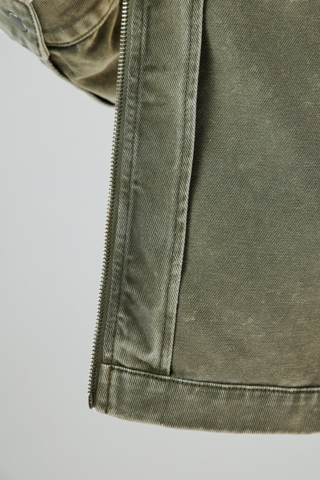 Куртка джинсовая с вареным эффектом - цвет зеленый - 7