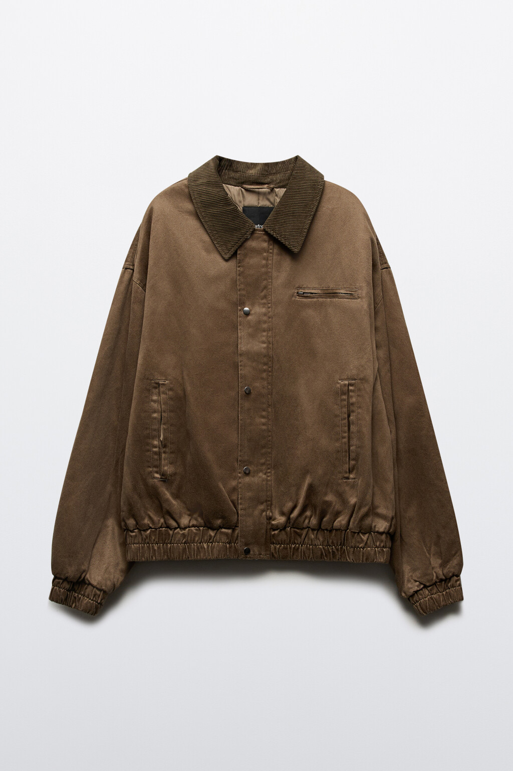 Куртка-бомбер с вареным эффектом - цвет коричневый - 9
