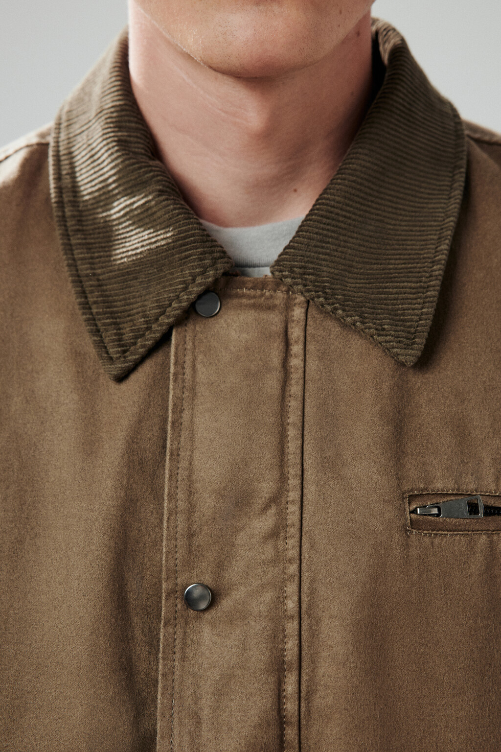 Куртка-бомбер с вареным эффектом - цвет коричневый - 6