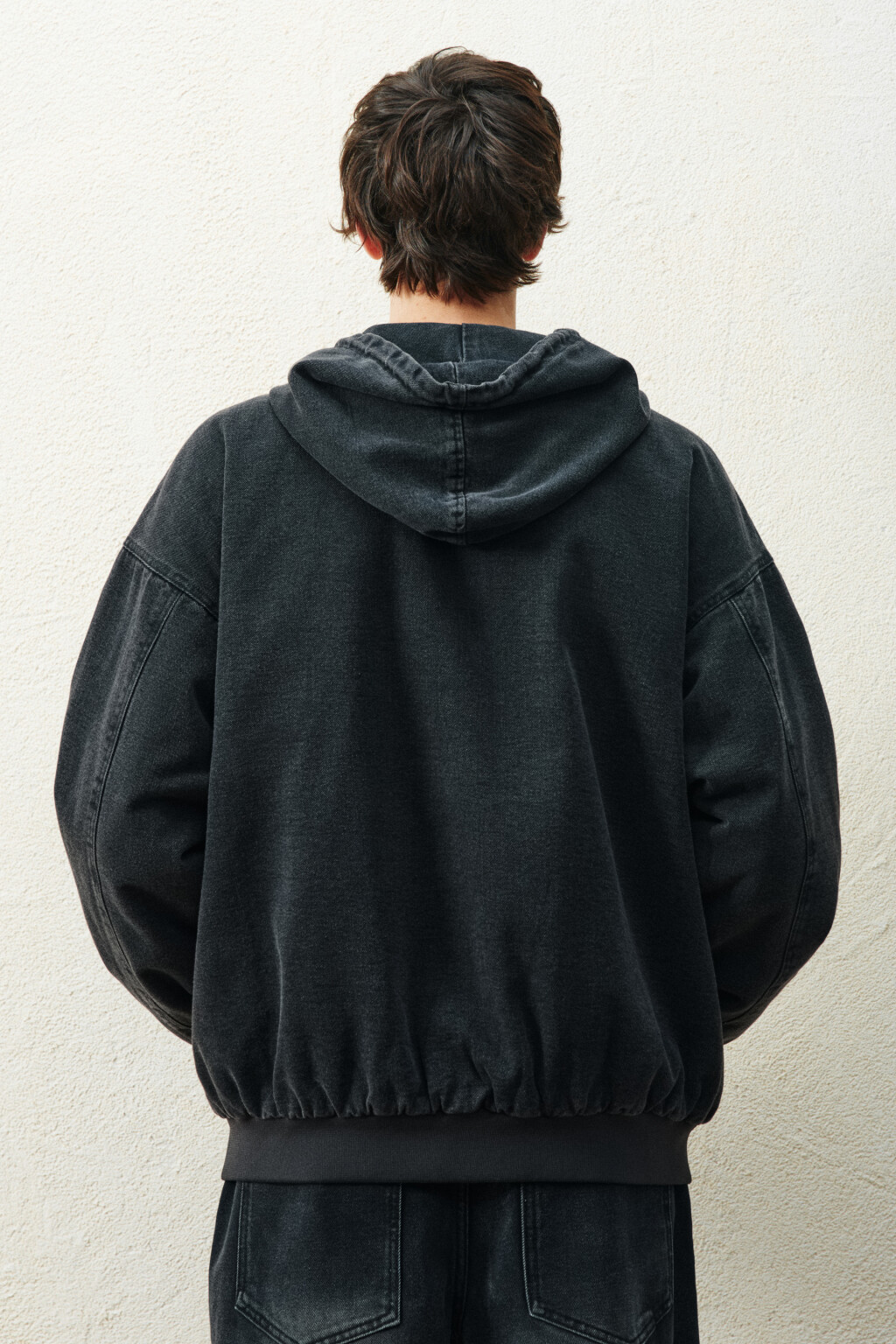 Куртка джинсовая утепленная на молнии - цвет серый - 4