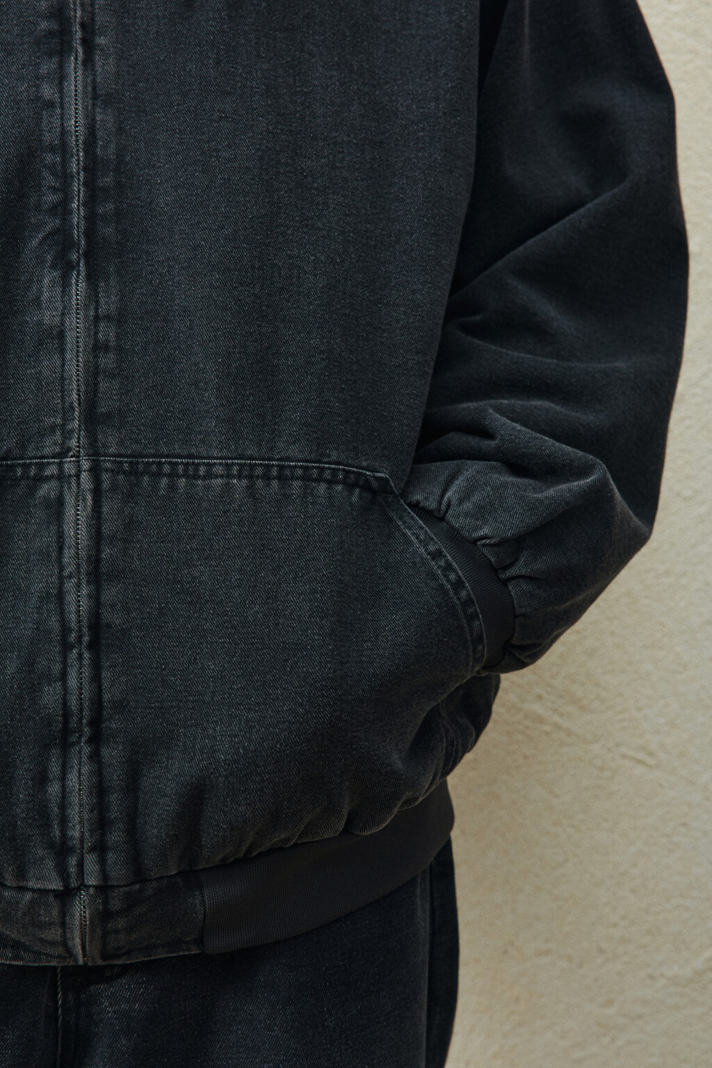 Куртка джинсовая утепленная на молнии - цвет серый - 7