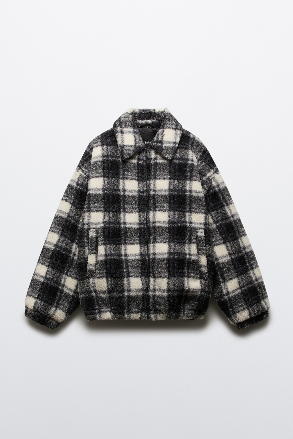 Куртка-бомбер плюшевая в клетку - цвет мультиколор - 9