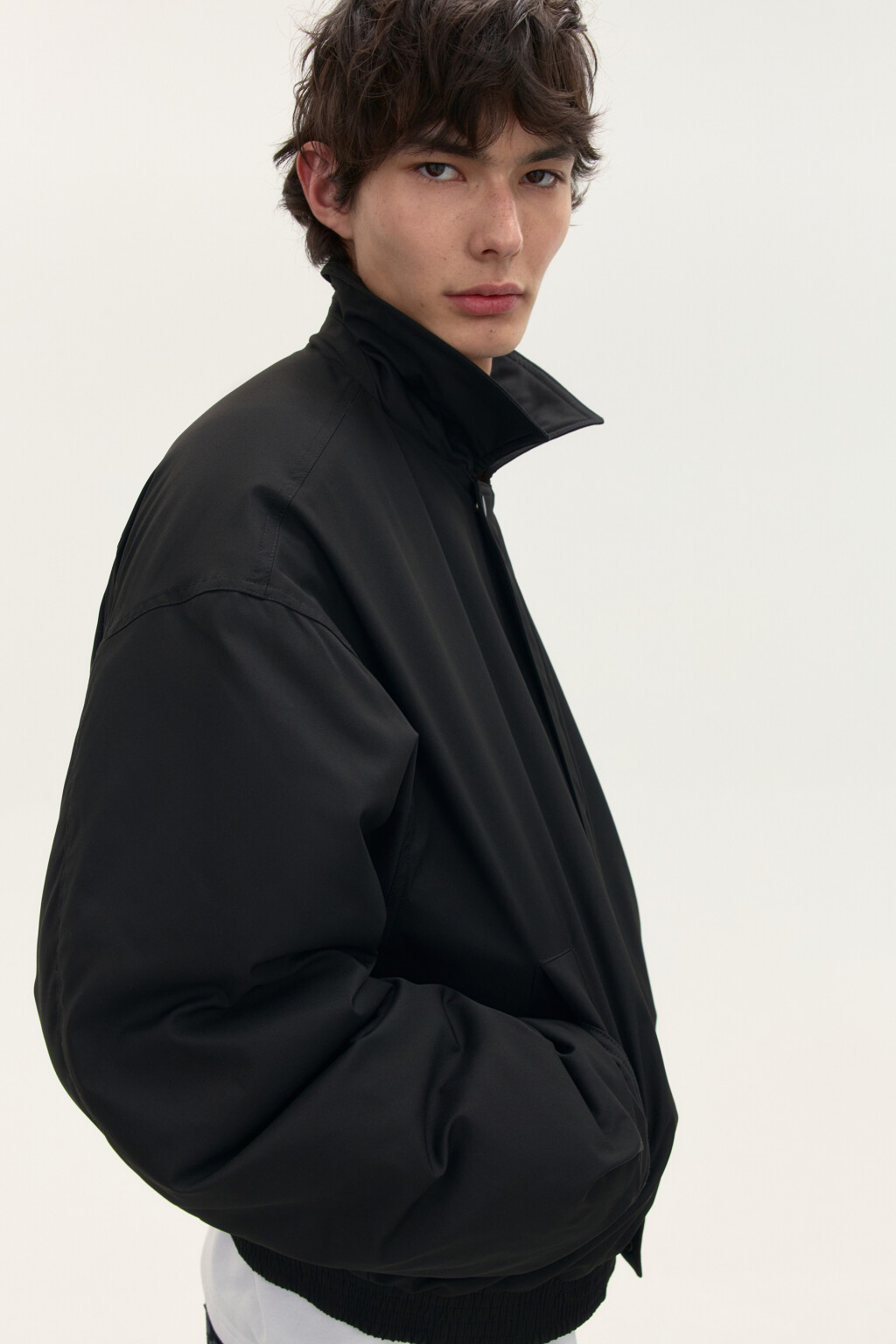 Куртка-бомбер утепленная - цвет черный - 2