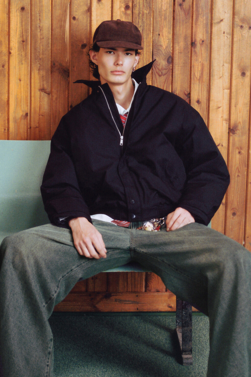 Куртка-бомбер утепленная - цвет черный - 10