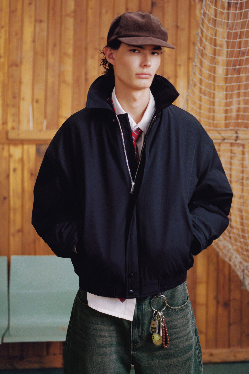 Куртка-бомбер утепленная - цвет черный - 9