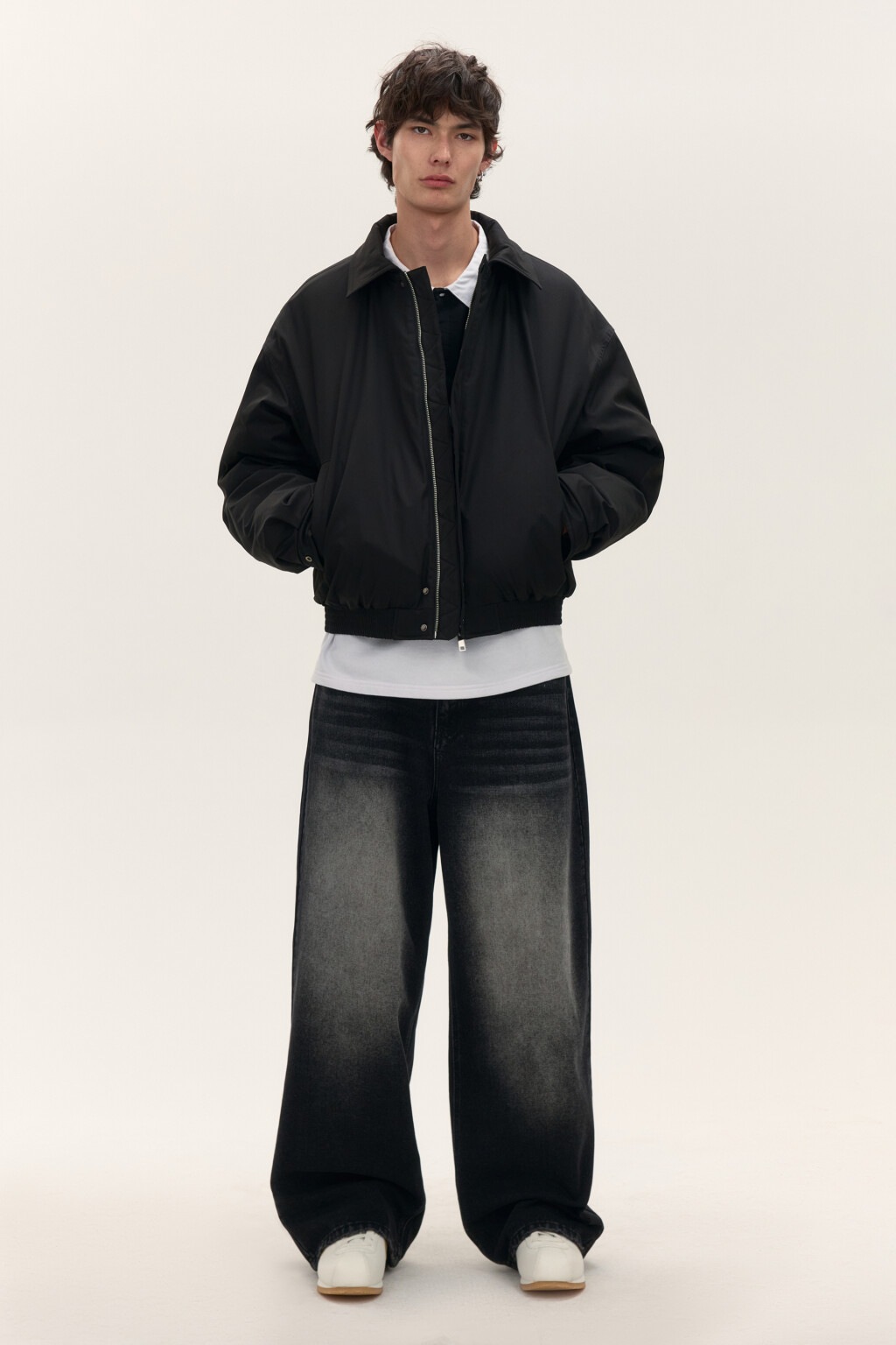 Куртка-бомбер утепленная - цвет черный - 5