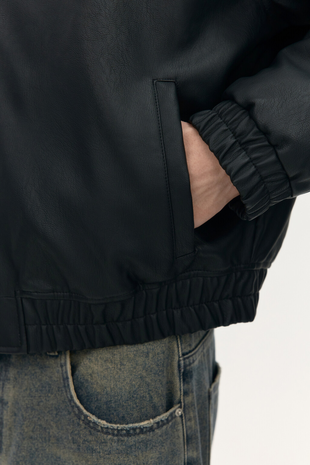 Куртка-бомбер с капюшоном - цвет черный - 7