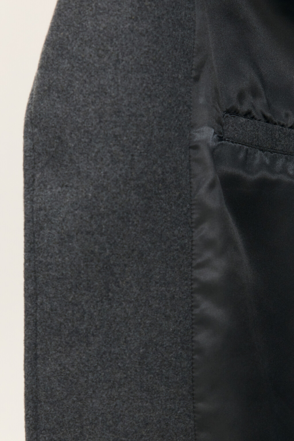 Пальто драповое с шерстью - цвет серый - 9