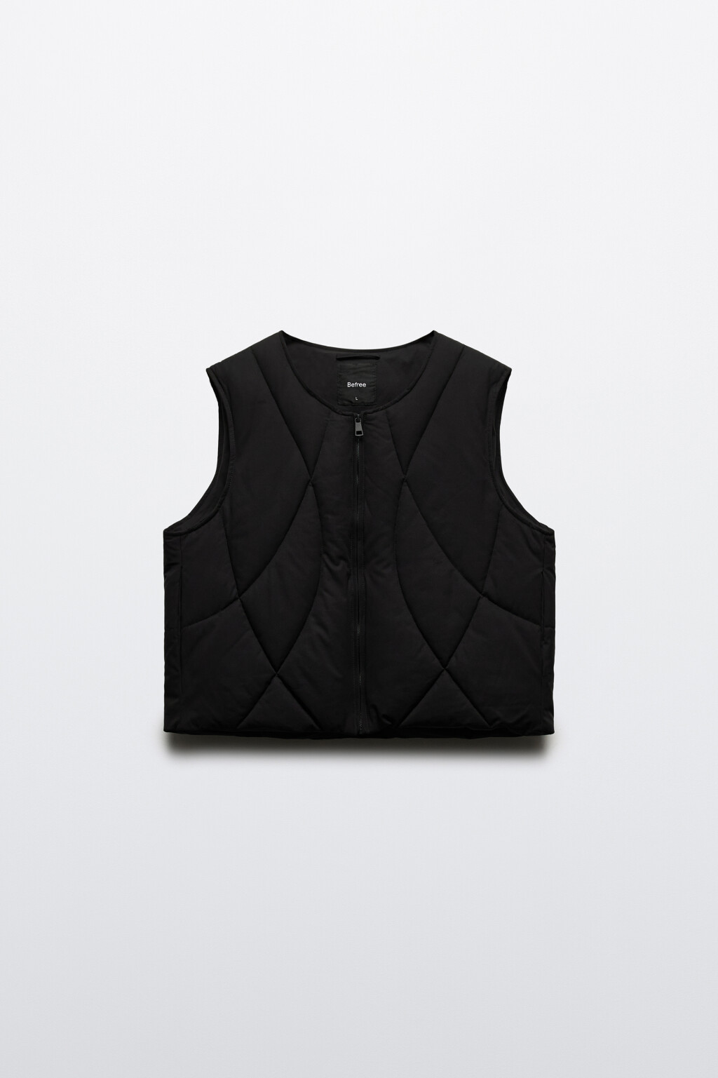 Жилет стеганый утепленный - цвет черный - 8