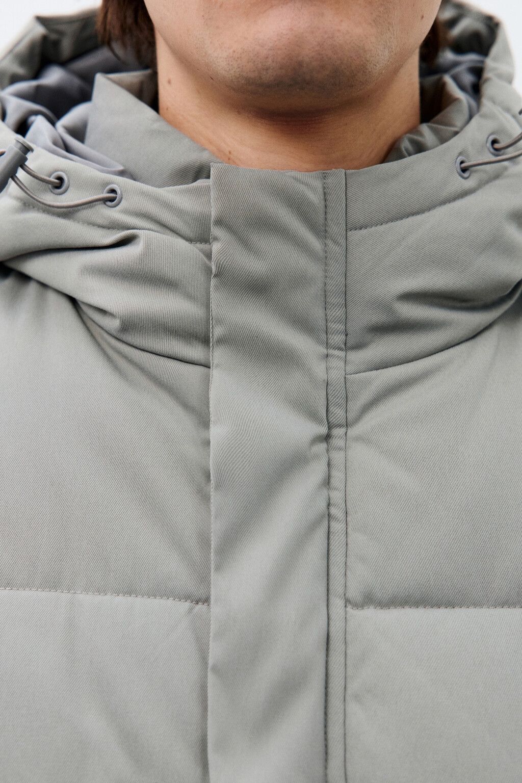 Жилет стеганый с капюшоном - цвет серый - 6