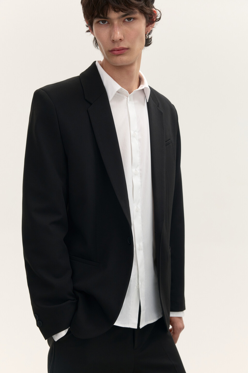 Пиджак классический приталенный - цвет черный - 2