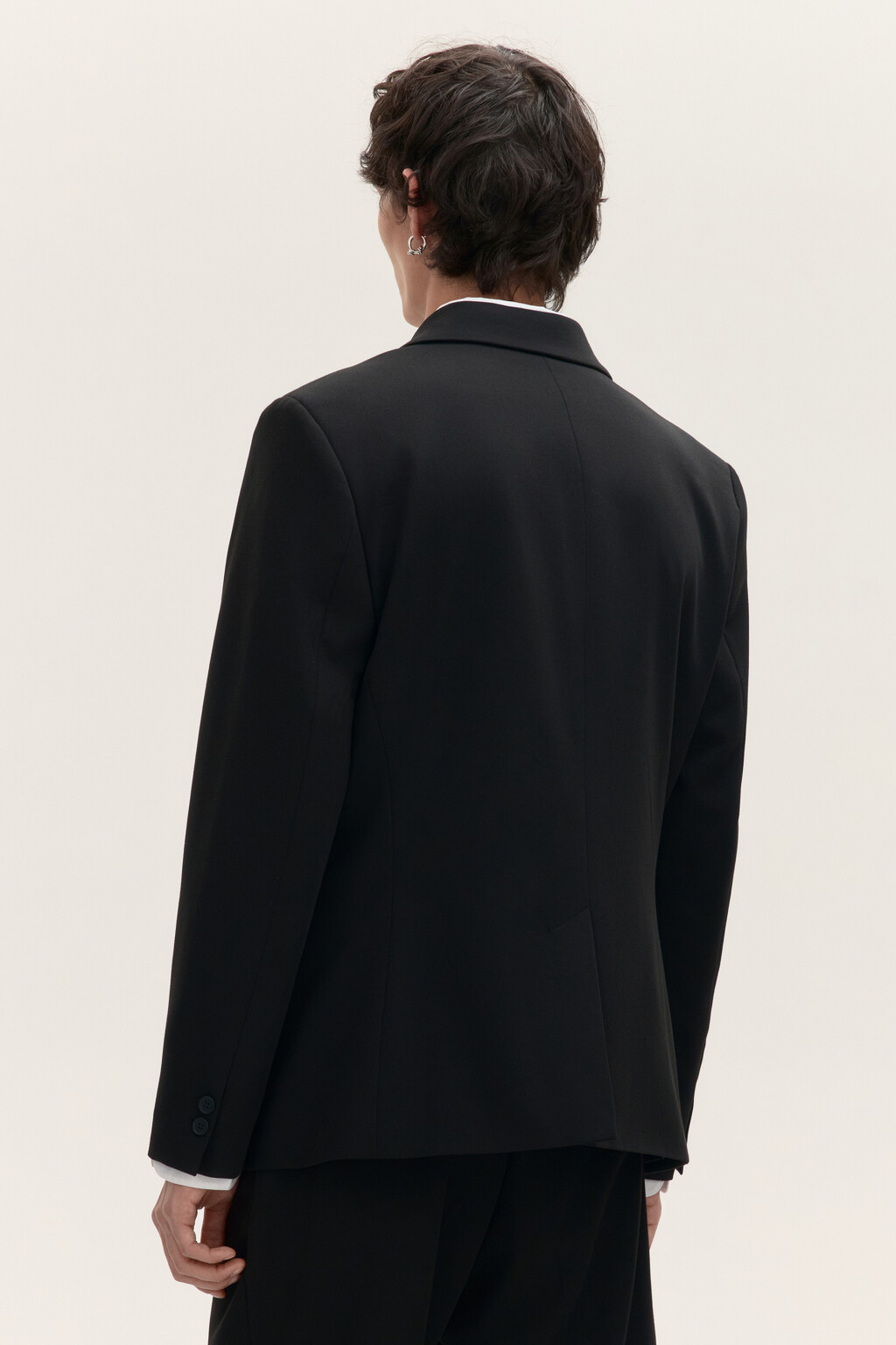 Пиджак классический приталенный - цвет черный - 4