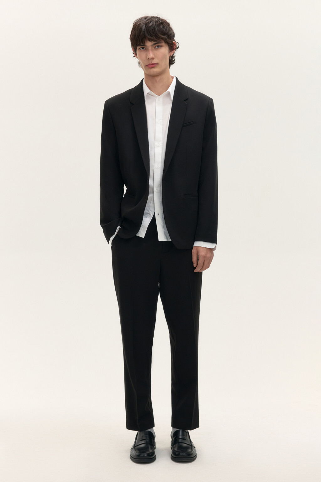 Пиджак классический приталенный - цвет черный - 5