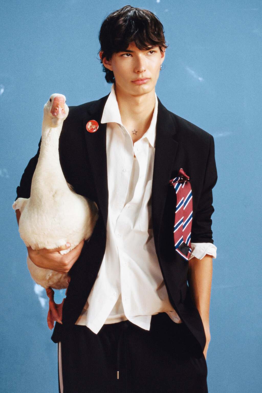 Пиджак классический однобортный - цвет черный - 8