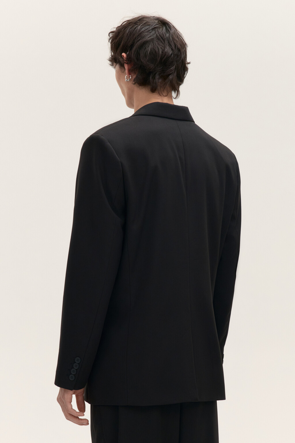 Пиджак классический однобортный - цвет черный - 3