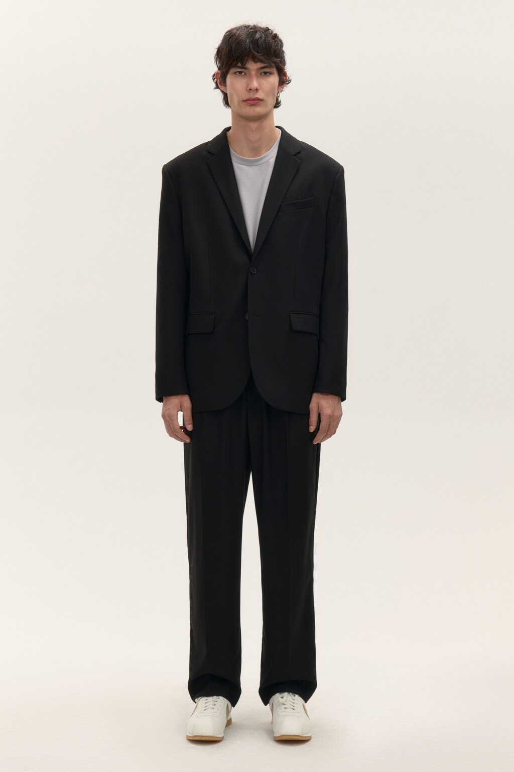 Пиджак классический однобортный - цвет черный - 4