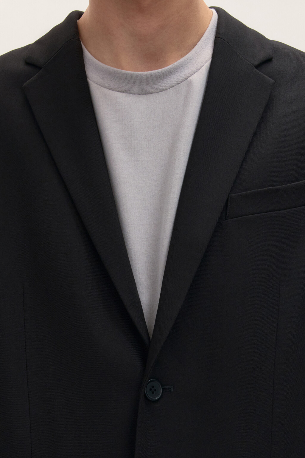 Пиджак классический однобортный - цвет черный - 5