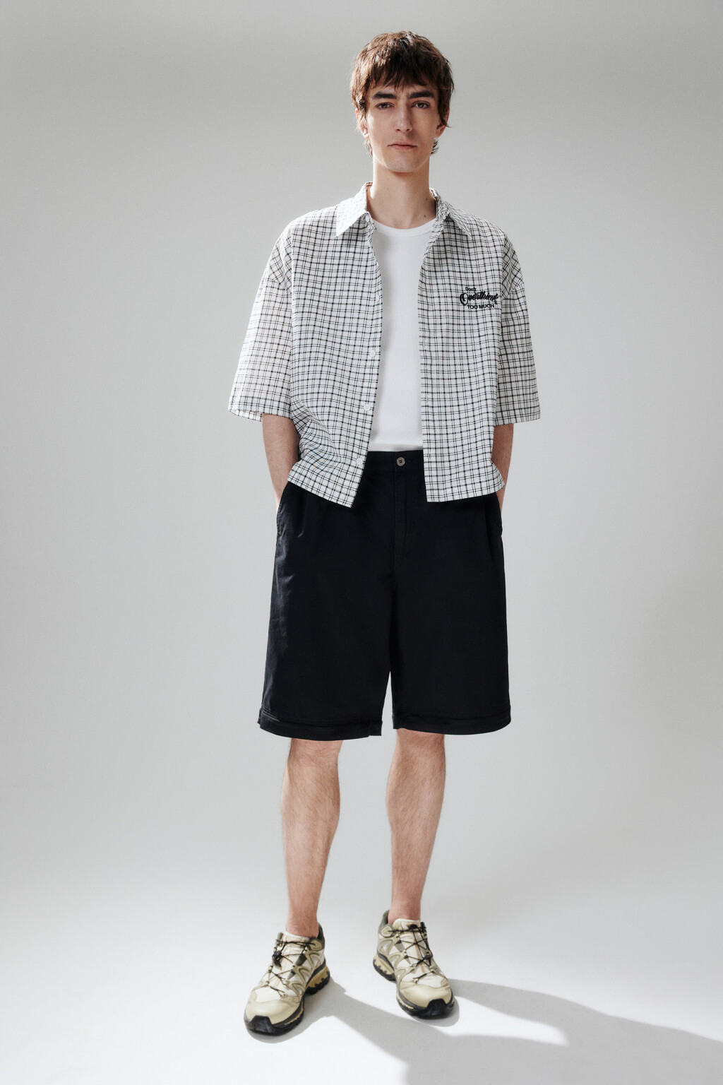 Брюки широкие со съемным низом - цвет черный - 2