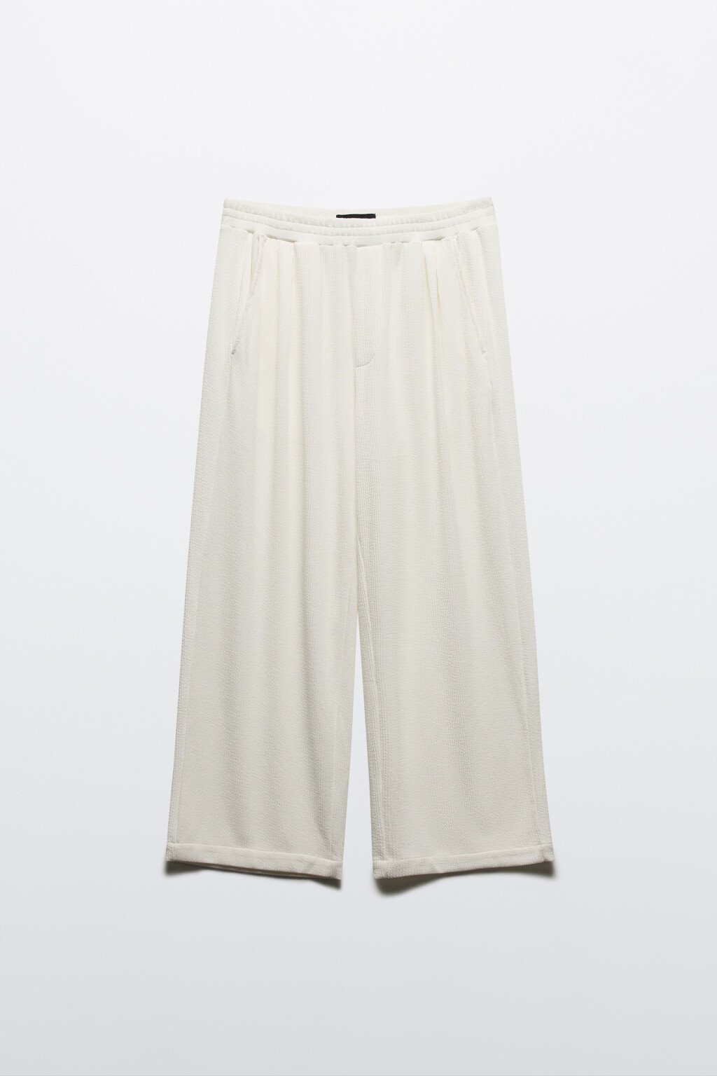 Брюки прямые с поясом на завязках - цвет белый - 7