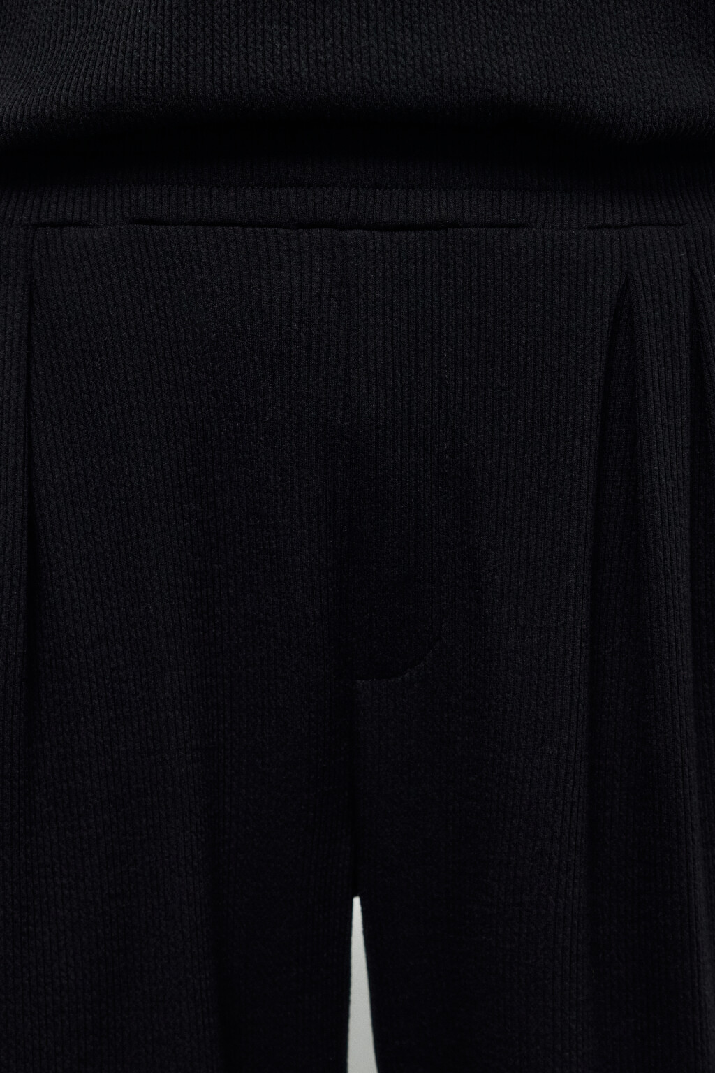 Брюки прямые с поясом на завязках - цвет черный - 6