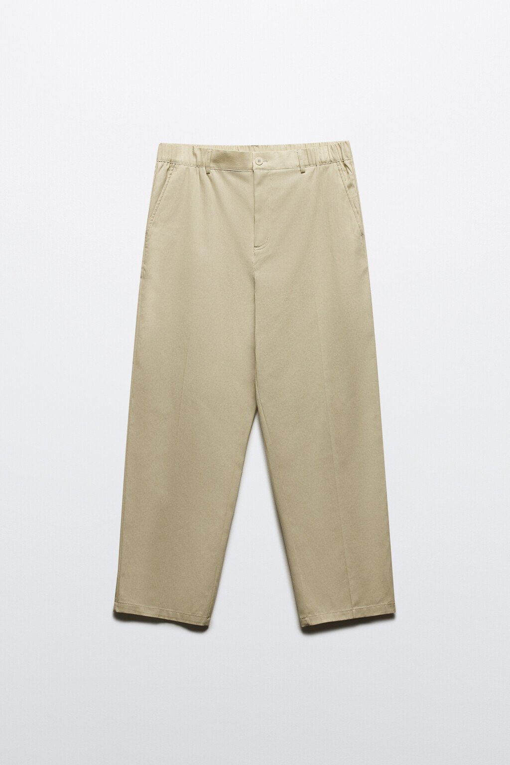 Брюки зауженные из хлопка - цвет бежевый - 7