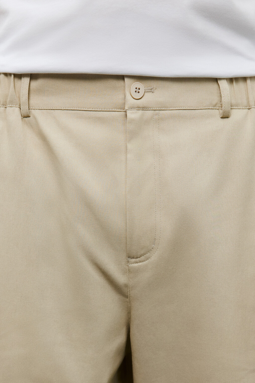 Брюки зауженные из хлопка - цвет бежевый - 5