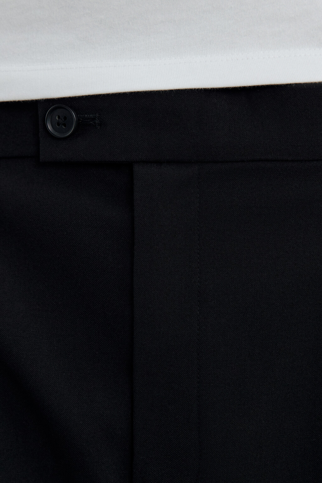 Брюки широкие костюмные со стрелками - цвет черный - 5