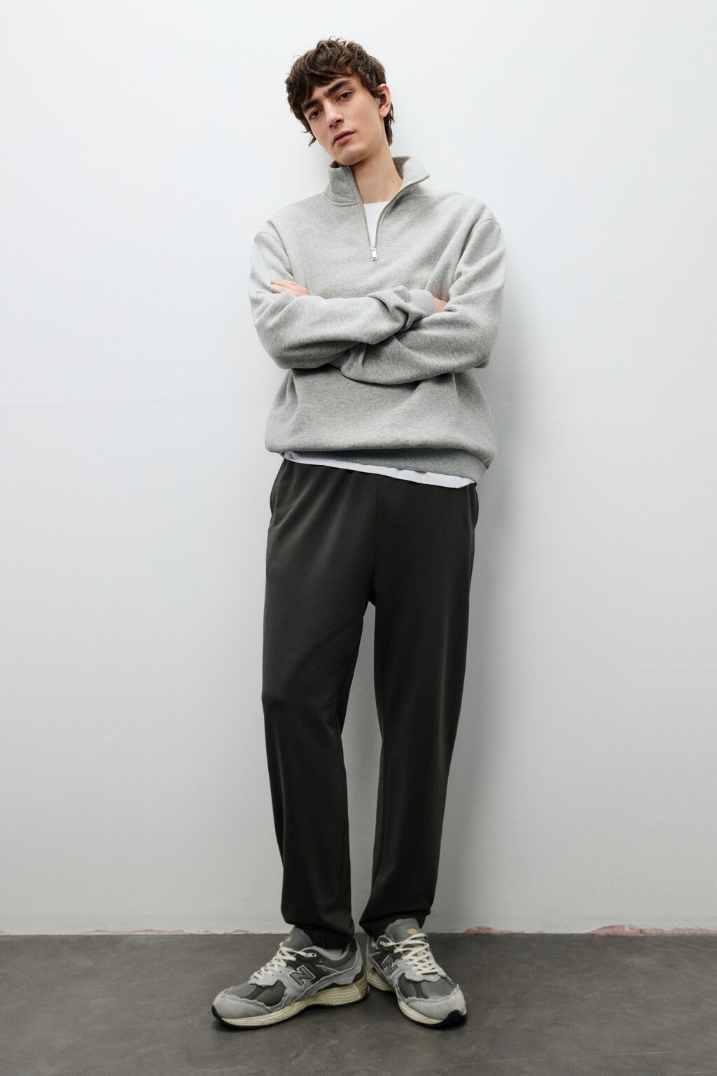 Брюки-джоггеры из хлопкового текстиля - цвет зеленый - 1