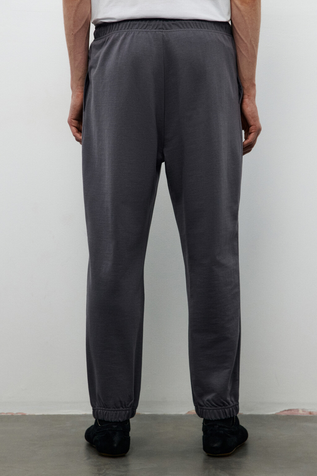 Брюки-джоггеры из хлопкового текстиля - цвет серый - 3