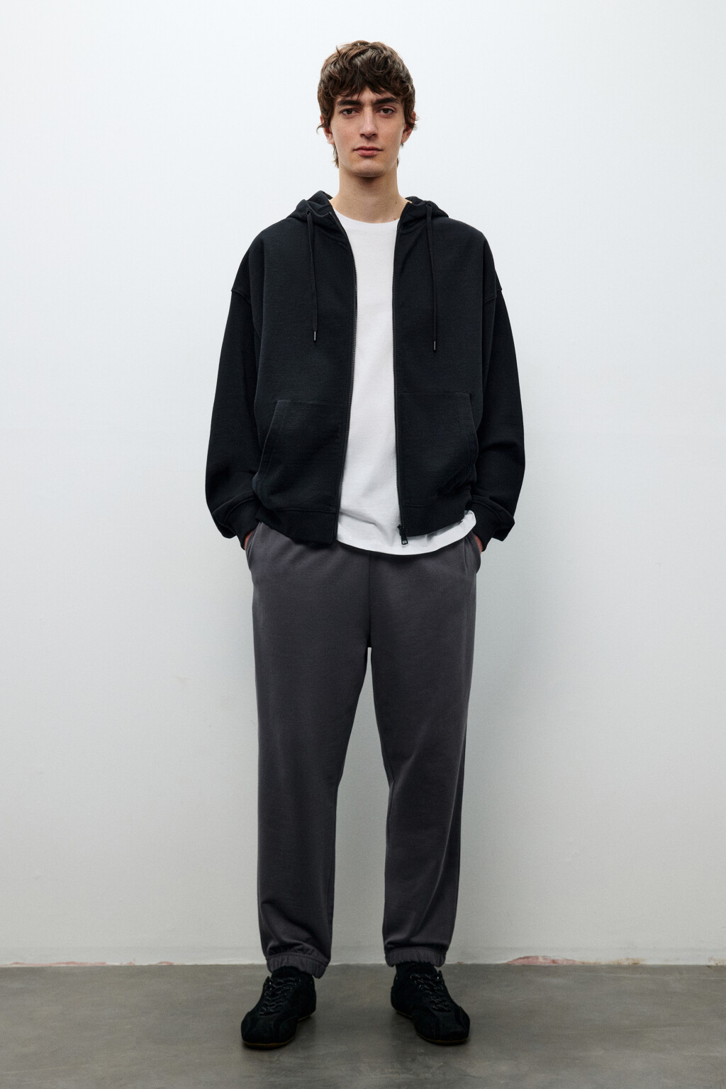 Брюки-джоггеры из хлопкового текстиля - цвет серый - 4