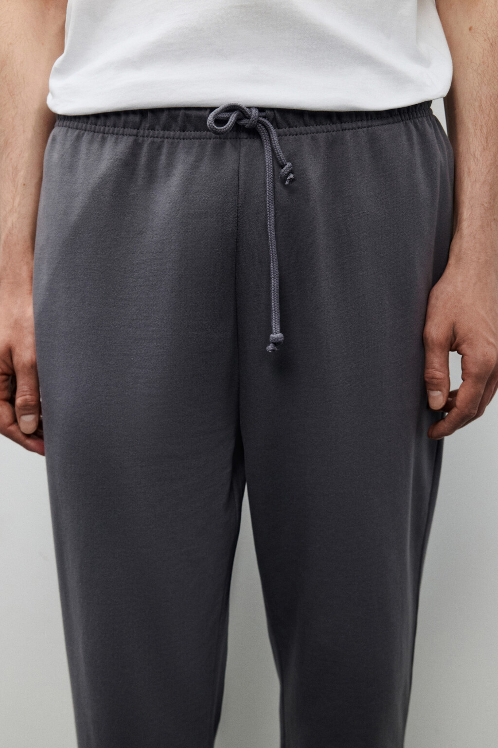 Брюки-джоггеры из хлопкового текстиля - цвет серый - 5