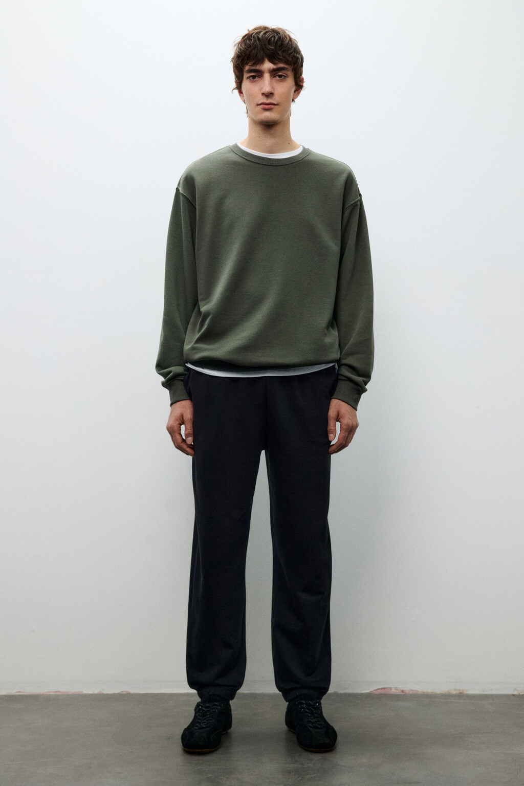 Брюки-джоггеры из хлопкового текстиля - цвет черный - 4