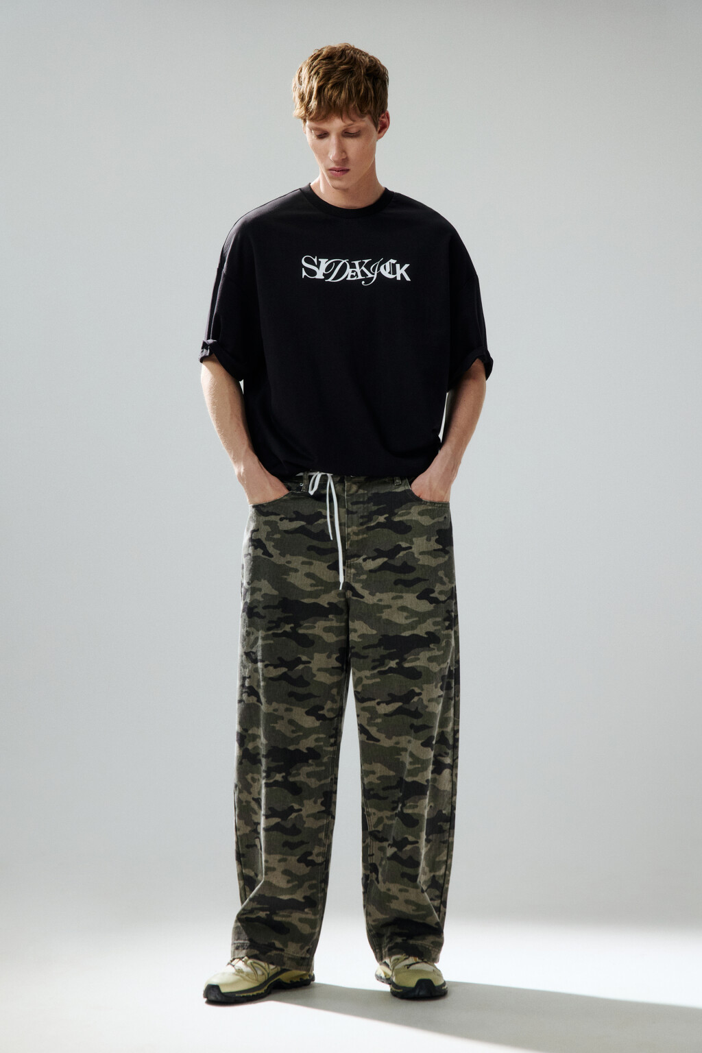 Брюки с принтом в армейском стиле - цвет мультиколор - 1