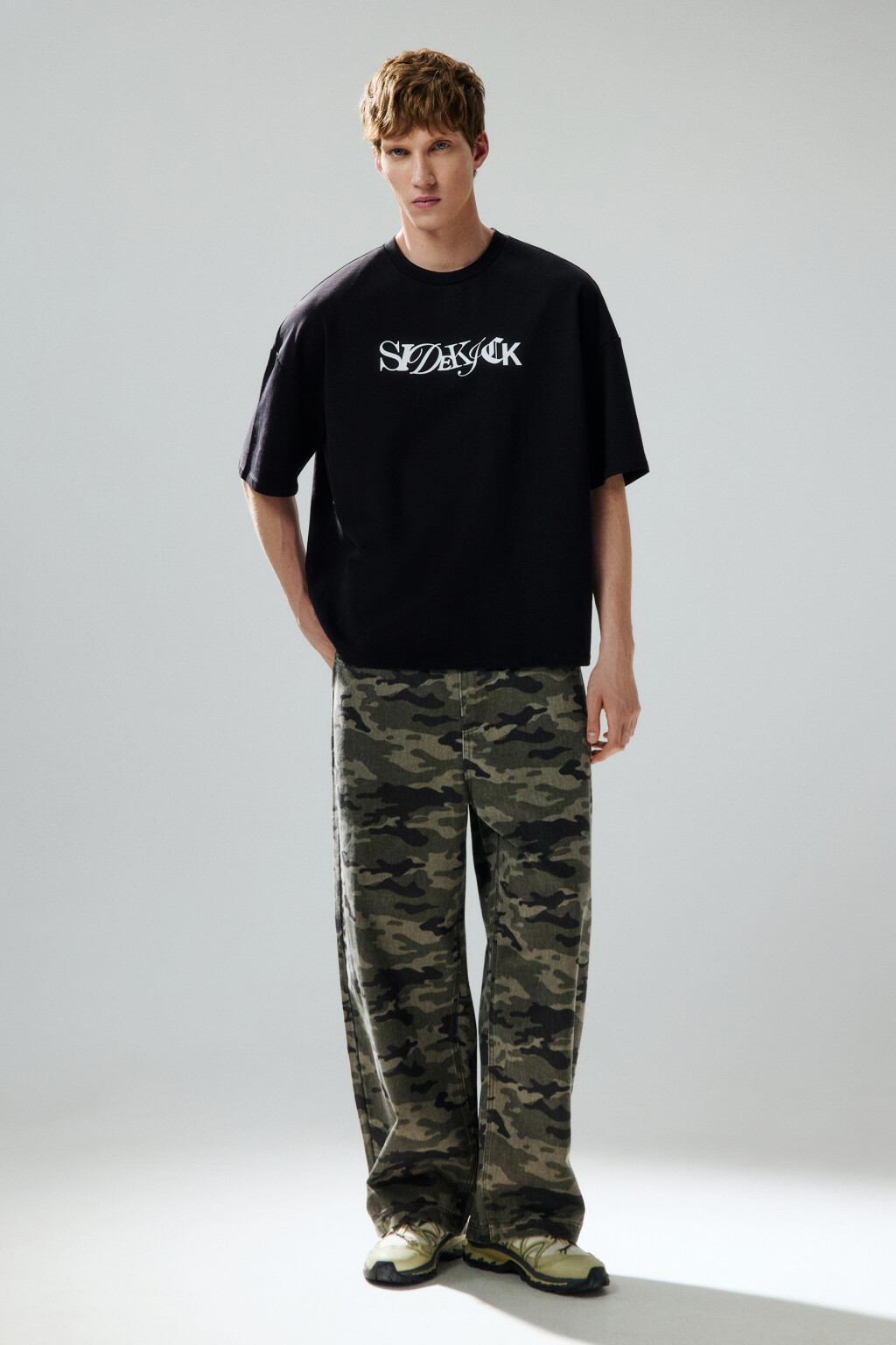 Брюки с принтом в армейском стиле - цвет мультиколор - 4