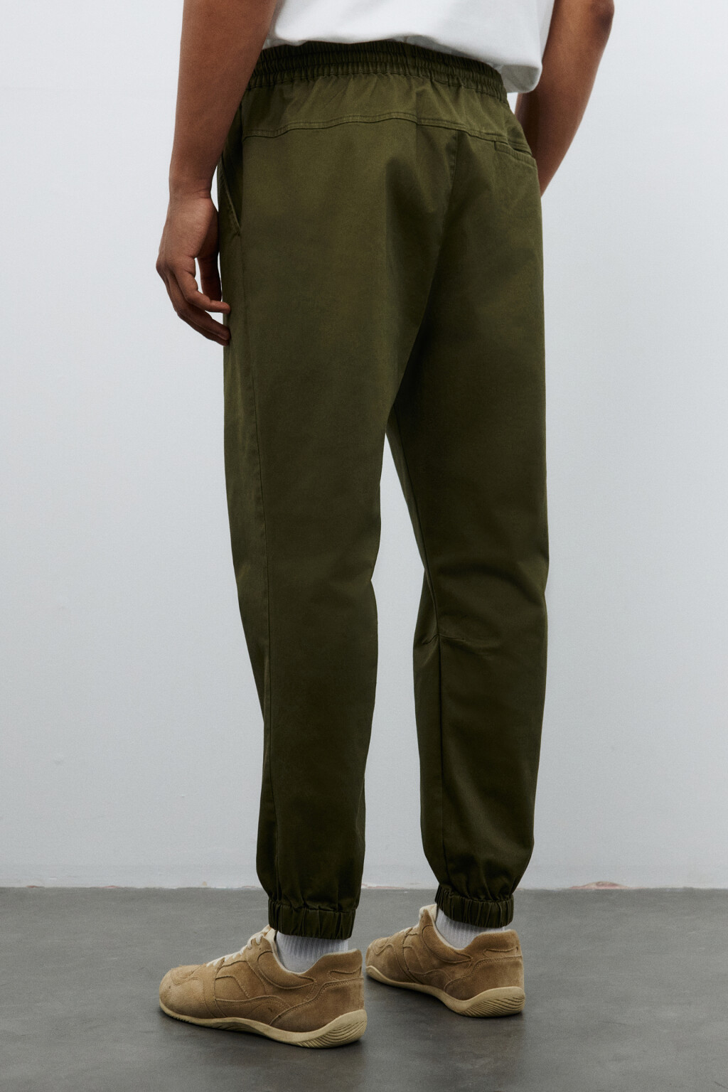 Брюки-джоггеры из хлопкового текстиля - цвет зеленый - 3