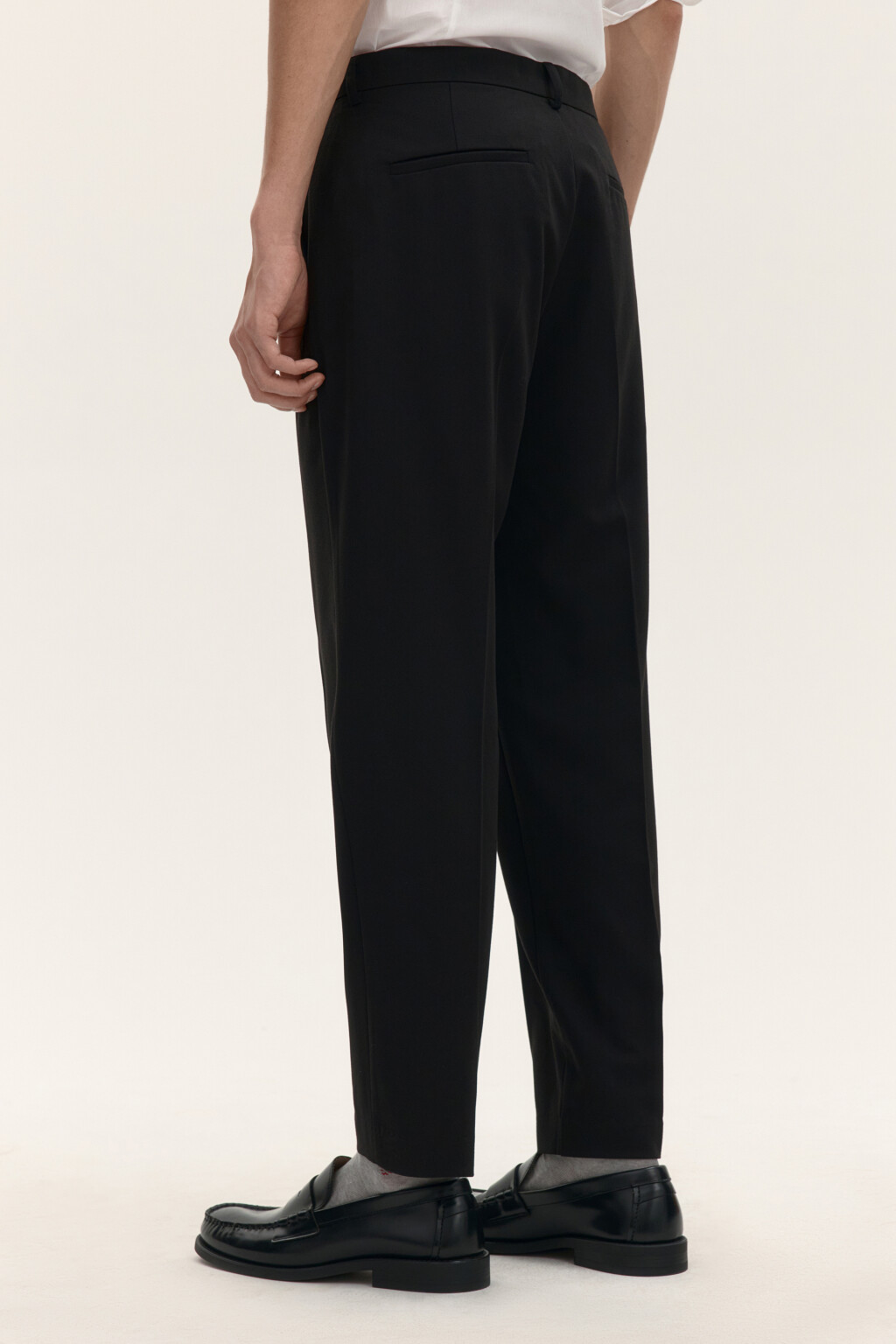 Брюки зауженные костюмные - цвет черный - 3