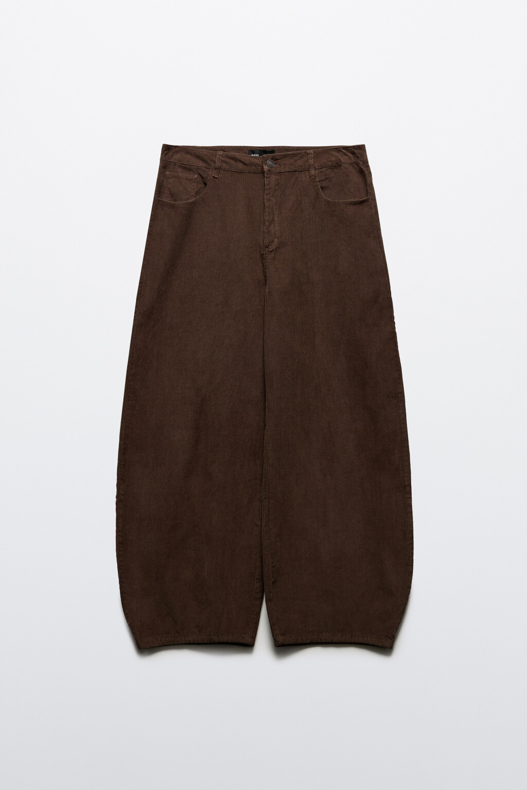 Брюки широкие вельветовые - цвет коричневый - 7