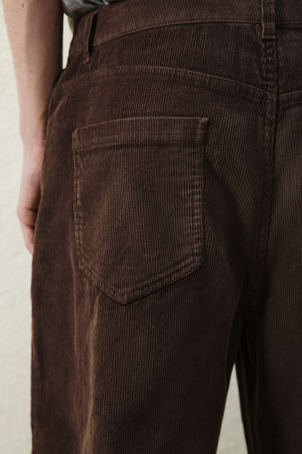 Брюки широкие вельветовые - цвет коричневый - 6