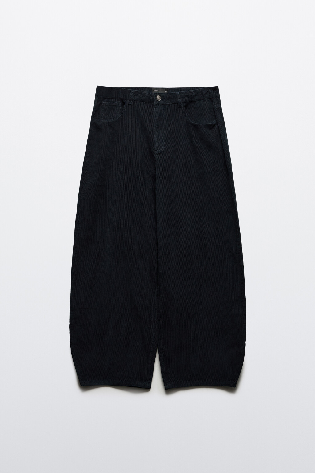 Брюки широкие вельветовые - цвет черный - 8