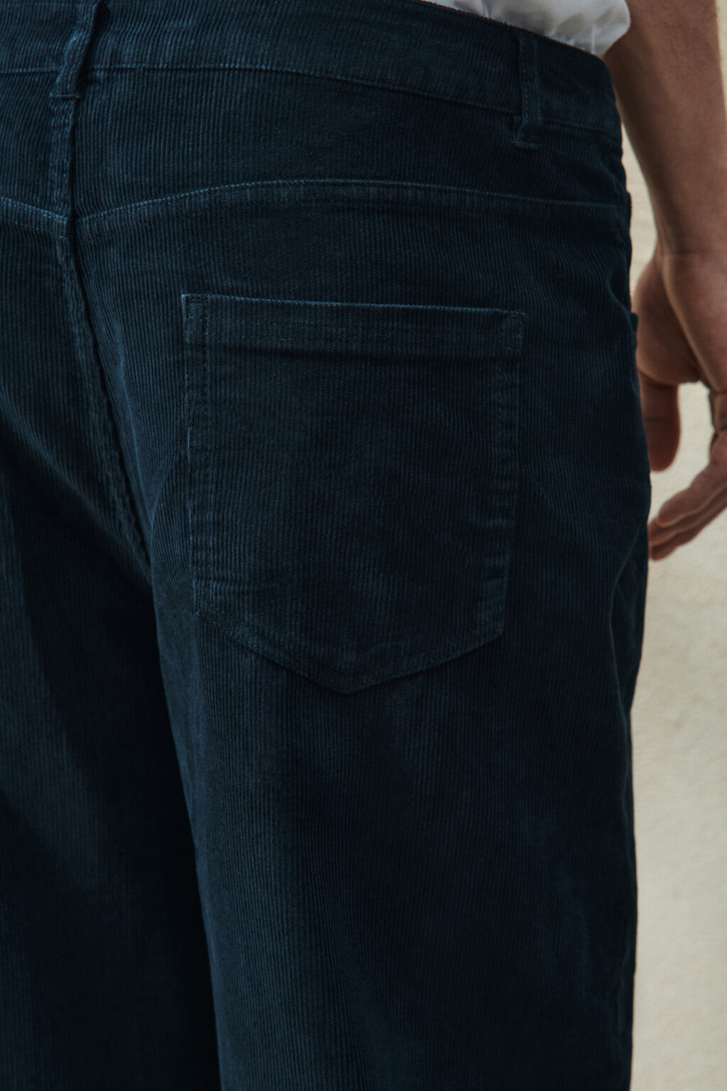 Брюки широкие вельветовые - цвет черный - 6