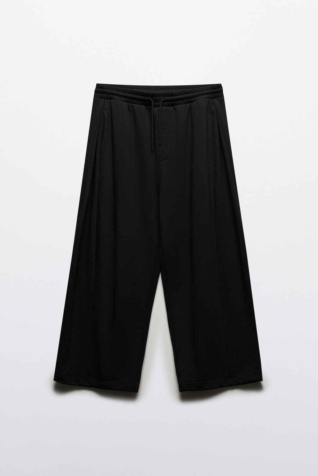 Брюки широкие трикотажные - цвет черный - 9