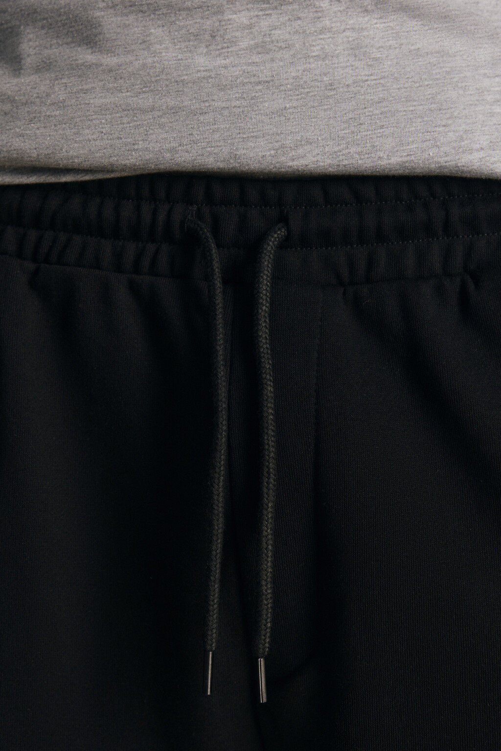 Брюки широкие трикотажные - цвет черный - 5