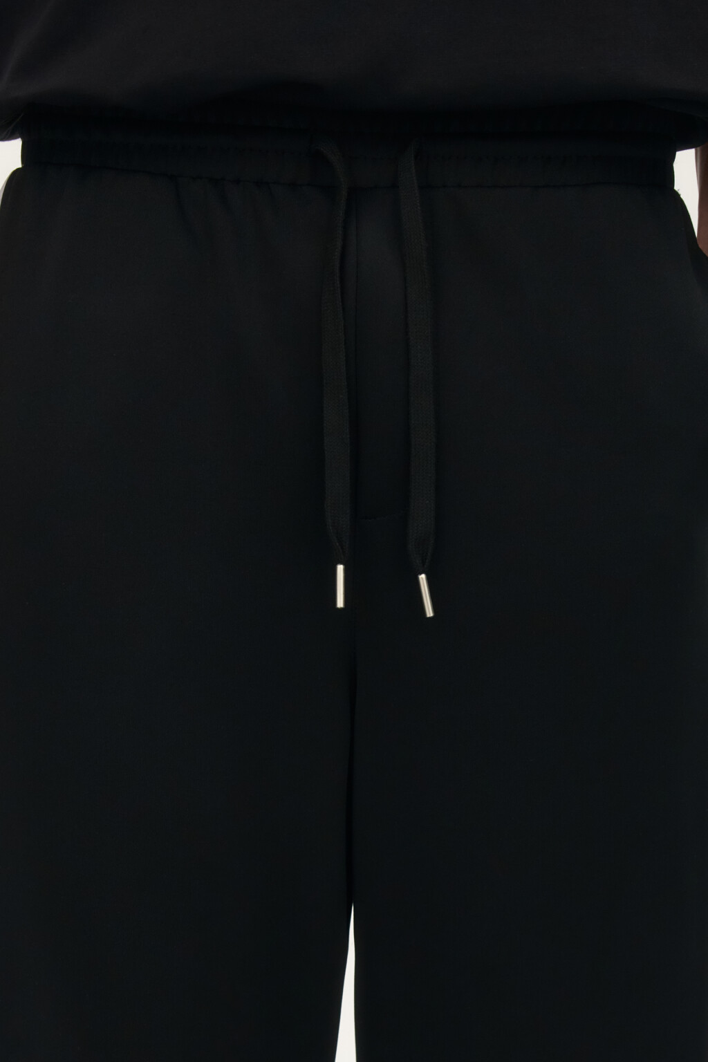 Брюки трикотажные с лампасами - цвет черный - 5