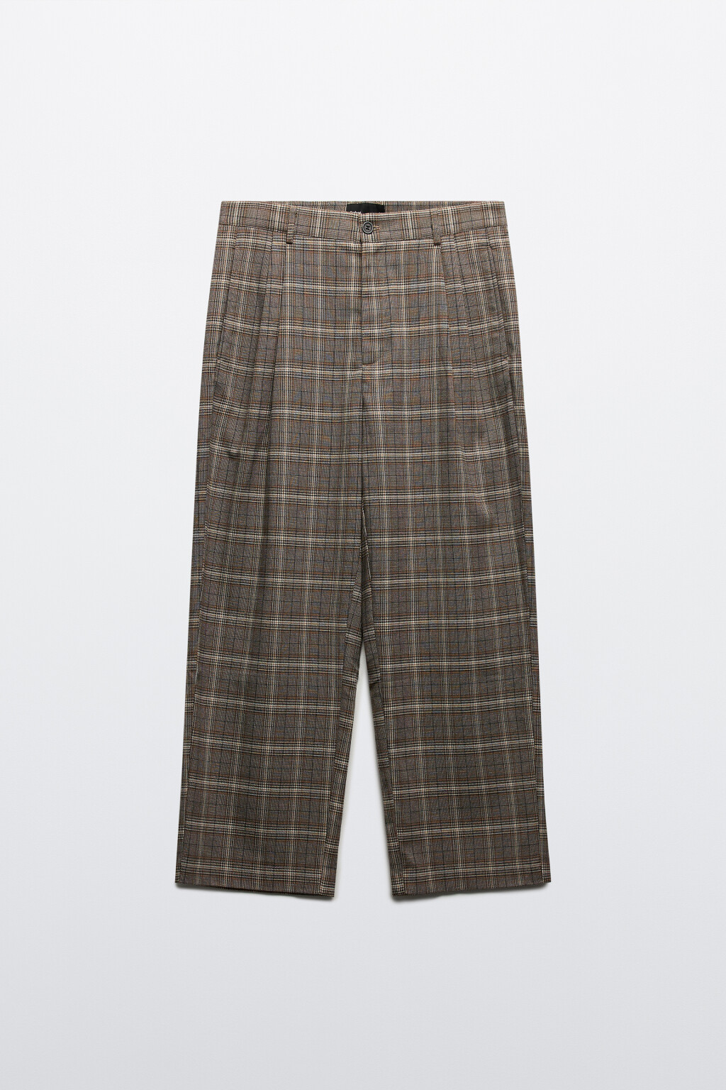 Брюки костюмные в клетку - цвет коричневый - 8