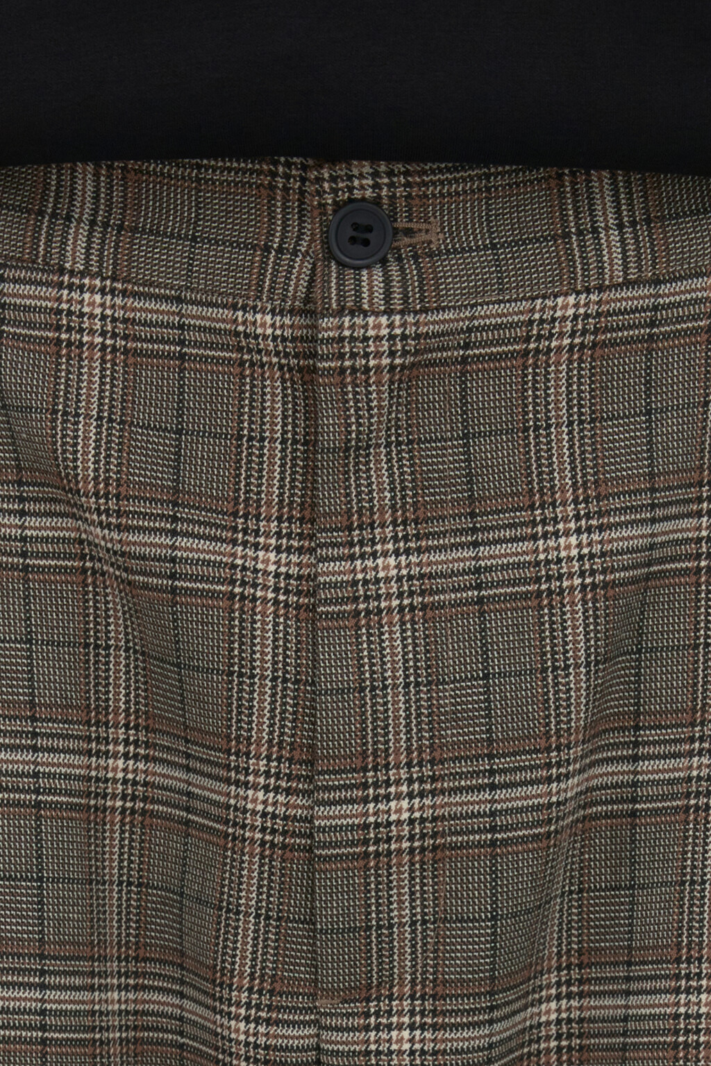 Брюки костюмные в клетку - цвет коричневый - 5
