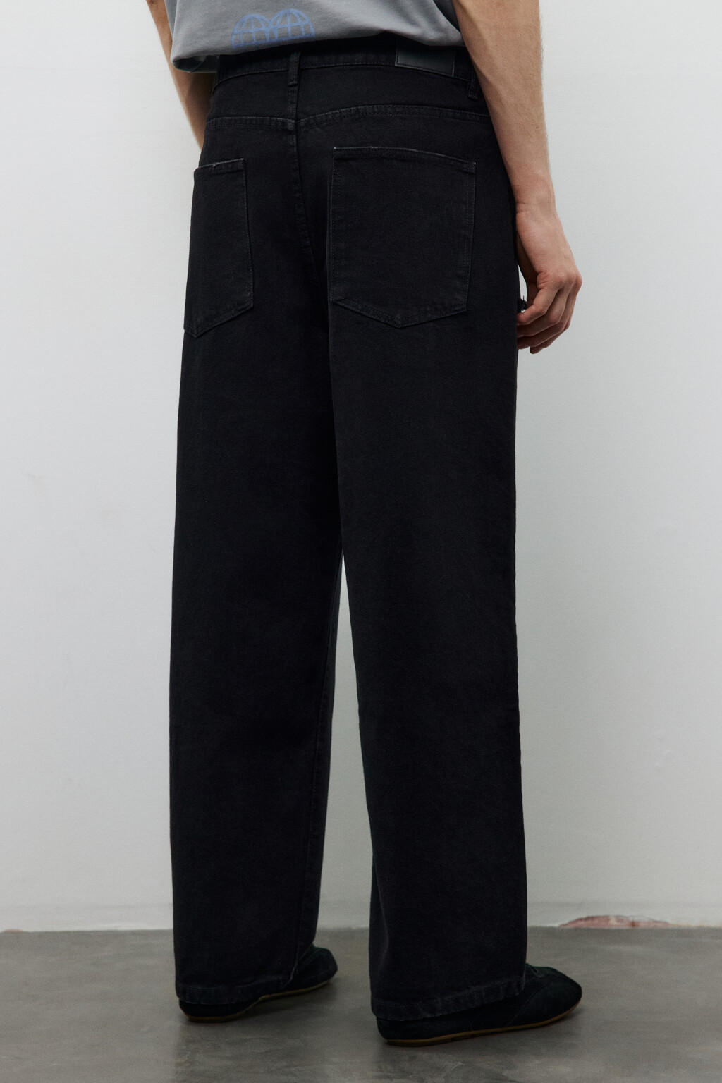 Джинсы baggy fit рваные - цвет черный - 3