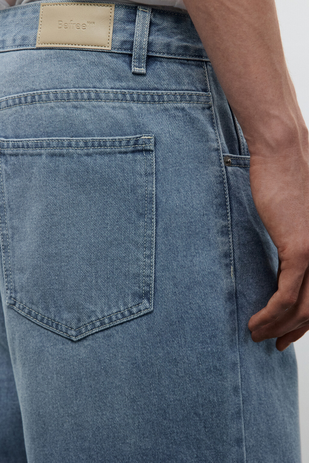 Джинсы baggy fit зауженные - цвет голубой - 6