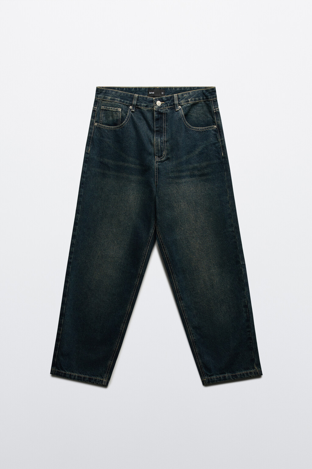 Джинсы baggy fit зауженные - цвет синий - 7